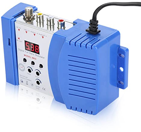 Eboxer RF AV-RF AV-TV Digitaler Signalmodulator, visueller Verstärker für UKW/UHF-Wandler für Satellitenempfänger/Videokameras/Spielekonsolen/CCD-Kameras, Videorecorder, DVD usw. (A)