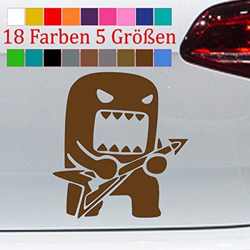 Domo Kun Gitarre Aufkleber VW Sticker JDM Anime Manga Japan 18 Farben 5 Größen