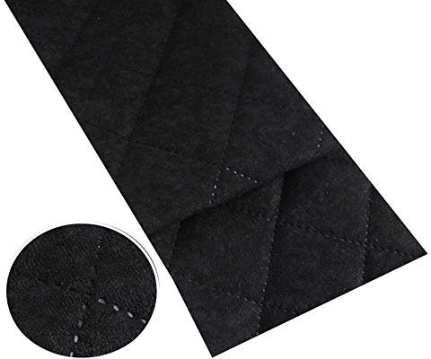 Microfaser Alkan Imitat Gesteppt Polsterstoff Möbelstoff Meterware Polsterstoff Wildleder 50x150cm (Schwarz 04)