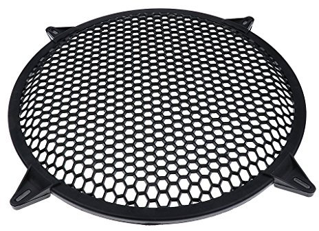 Maglie Griglia Per Copertura Amplificatore Subwoofer Altoparlanti Plastica Auto Universale - Nero 12 pollici