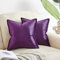 OMMATO Kissenbezug 50x50 cm Lila Kissenbezüge Samt dekorative Kissenhülle 2er Set Dekokissen für Sofa Schlafzimmer Wohnzimmer Auto