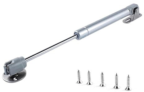 1x 20N Chrank Hydraulic Gasdruckfeder Möbeltür zum Gas Strut Lift Schrank Stoßdämpfer Gasfeder Hinge Möbelkolben Schranktüren Soft Close Klappenfeder, Silber