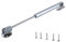 1x 20N Chrank Hydraulic Gasdruckfeder Möbeltür zum Gas Strut Lift Schrank Stoßdämpfer Gasfeder Hinge Möbelkolben Schranktüren Soft Close Klappenfeder, Silber