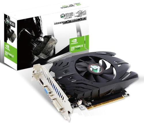 maxsun GeForce GT 730 - Tarjeta gráfica de vídeo (2 GB, GPU, GDDR3, PCI Express, DVI-I, HDMI, VGA, multipantalla 4K)