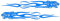 Auto Karosserie Dekoration Aufkleber,MoreChioce 2 Stück Kreativ Tiger Flamme Grafik Streifen Aufkleber PVC DIY Auto Karosserie Seiten Aufkleber Wasserdichte Kofferraum Aufkleber,20cm x 3cm Blau