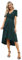 KOJOOIN Robe de maternité pour Femme Robe d'allaitement Festive Col en V Robe de maternité à Manches Courtes avec Ceinture d'été,Vert foncé (Manches Courtes),S
