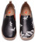 UIN Zapatos Planos de Cuero para Mujer, Mocasines Casuales de Microfibra para Viajes, Pintados a la Moda, sin Cordones, Grulla en la Oscuridad, 39 EU