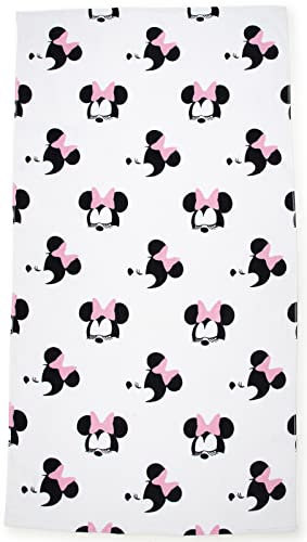 Jay Franco Disney Minnie Mouse STYL 86cm x 162cm große Strandtuch aus 100% Baumwollfrottee