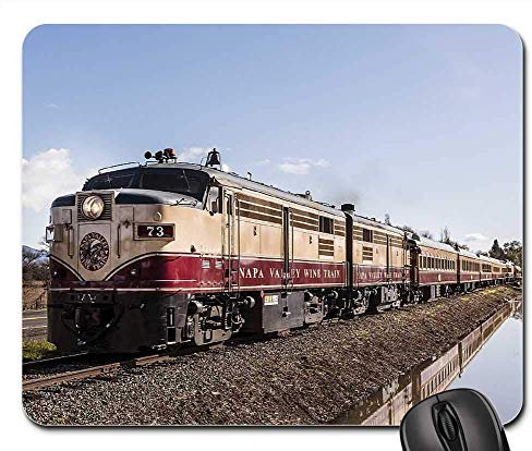 Schreibtischmatte Zug Lokomotive Eisenbahn Eisenbahn Transport Schreibtischunterlage Rutschfest Tischunterlage Langlebige Mauspads Für Maus Laptop Pc 25X30Cm