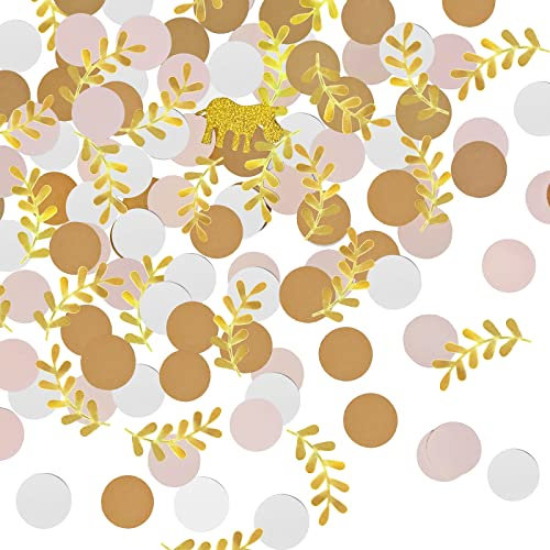 Konfetti Grün - 200 Stück Konfetti Hochzeit, Papier Konfetti Geburtstag Tischdeko Geburtstag für Party, Versammlungen, Feste und Jubiläen Deko by VCOSTORE (Gold)