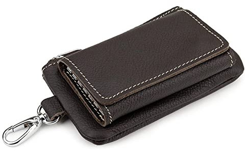 Autoschlüssel Hülle Schlüsseltasche für Damen Herren, Schlüsselanhänger Vintage Leder Schlüsseletui für Schlüsselbund Schlüsselmäppchen Auto Ledertasche Fernbedienung schlüsseletui mit Karabiner
