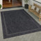 Paco Home Outdoor Teppich wetterfest & pflegeleicht Flachgewebe in Sisal-Optik mit Bordüre UV-beständig Modern für Balkon, Terrasse, Garten, Wohnzimmer, Grösse:240x340 cm, Farbe:Anthrazit