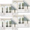 Stick & Go Repositionable Self Adhesive Dolls House Wallpaper 1:24 Scale (Set of 4 Sheets) - Feature Wall/Classic French Windows - No. 181