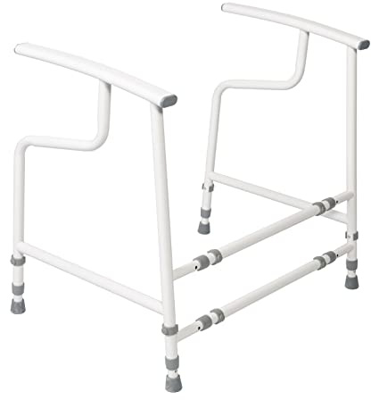 NRS Nuvo, Contemporary, Open Backed, Width and Height Adjustable, Toilet Safety Frame