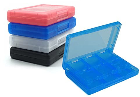 Tonguk 28-in-1 Spielkartenetui Kompatibel für 3DS / 3DS / DSi/DSi XL/DSi LL/DS/DS Lite Cartridge Aufbewahrungsbox Halter Spiele Karten Aufbewahrung (blau)