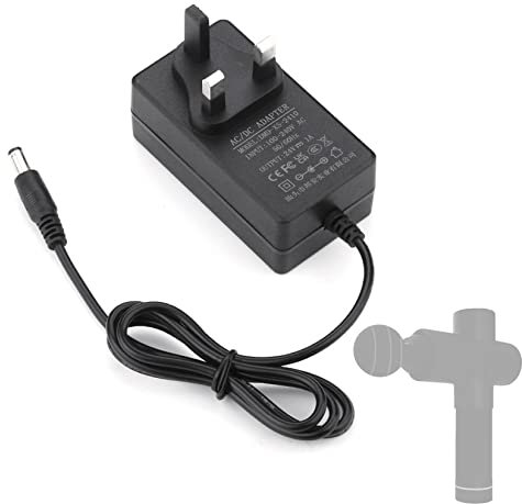 GRACETOP Massage Gun Charger, 24V 1A, Percussion Massage Gun Charger, Compatible with Hypervolt, Opove, TOLOCO, Phoenix, Modern Design, Muscle & Tissue Therapy, Corded Electric, Massager