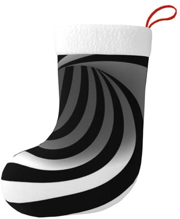 LORIAX Weihnachtsstrümpfe, schwarz-weiß bedruckt, festliche Dekoration, Weihnachts-Party-Dekorationen und Geschenktüten