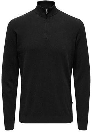 Only & Sons Herren Onsloui Reg 12 Mel Half Zip Knit Strickpullover (1er Pack)