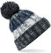 ASVP Shop Strickmütze mit Korkenzieher-Zopfmuster, einfarbig, für Herren und Damen, warme Wintermütze, Arctic Dawn, M/Einheitsgröße