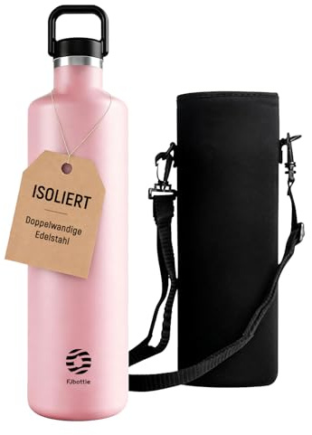 Healter 1.75 litre Water Bottle Stainless Steel | Double Wall Insulated Canteen | Eco Reusable Bottle | Plastic Free and Leakproof Metal Water Bottle for Camping and Outdoor Sports(Pink)