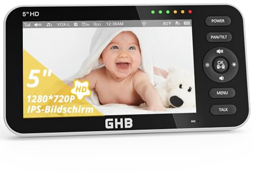 GHB Bildschirm für 5 Zoll Babyphone Modell 2023