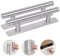 Oemmn Schrankgriffe Ohne Bohren 128mm Aluminium Selbstklebende Möbelgriffe 2 Stück Schrankgriffe Schubladengriffe Türgriffe Ohne Bohren für Kleiderschrank, Küche, Schiebetür, Balkontür (Silber)