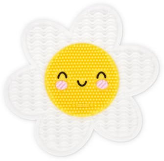 Legami - Tappetino Pulisci Pennelli da Trucco - Brush it Off! - Pad per Pulire Pennello dal Make-Up, Tampone in Silicone per Cosmetici con Ventosa, Tema Daisy