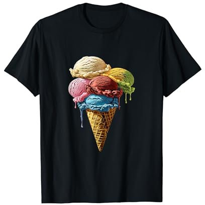 Cornet de crème glacée Dessert glacé d'été T-Shirt