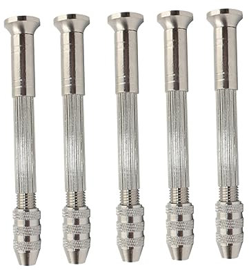 Veemoon 5stücke Präzisions Handbohrer Für Holzbearbeitung Handbohrmaschine Modellierwerkzeug Edelstahlbohrer Geeignet Für Holz Kunststoff Gummi Und Andere Materialien