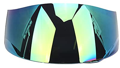 Visiera Universale Per Casco Paravento Visiera Aperta Casco da Motociclista Retrò Protezione Parasole Antigraffio con Pellicola Protettiva Antiappannamento(Multicolore)