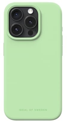 IDEAL OF SWEDEN Griffige Silikon-Handyhülle mit Einer glatten Haptik und leichtem Gefühl - Schützende stoßfeste Hülle in trendigen Farbdesigns, Kompatibel mit iPhone 15 Pro (Mint)