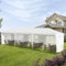 RELAX4LIFE Tonnelle de Jardin Extérieur 3x9 M avec 8 Parois Amovibles, Barnum 3x9 en PE Imperméable avec 2 Entrées, Tente de Réception pour Fête Mariage Commerce
