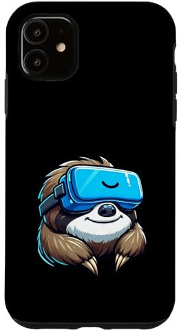 Hülle für iPhone 11 Cute Sloth VR Virtuelle Realität