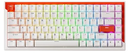 DrunkDeer G75 Rapid Trigger Keyboard, Esports Gaming Keyboard - Magnetic Switch - Release Dual-Trigger Mode - Adjustable Actuation, 75% Design, White
