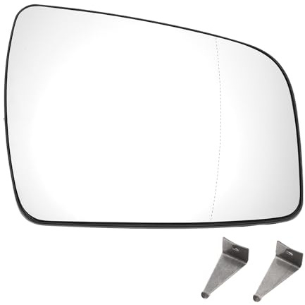 A ABSOPRO Rückspiegelglas Mit Heizung Für Opel Zafira B 09-14 1 Stück | Echtes Glas, Weiß, Rechts, Elektrisch, 2 Pins, 19,5 Cm, Für VAUXHALL Zafira B 2009-2014