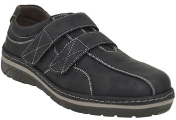 Pegasus Men's Wide Fit Shoe Touch Fasten Comfortable & Casual Black 7