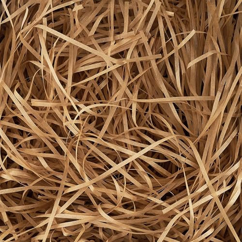 WedDecor Shredded Tissue Paper for Gift Boxes - Packaging & Gift Wrapping Filler, Perfect for Hampers, Basket Stuffing & Packing, Christmas, Weddings, DIY and Crafts, Brown, 20g