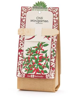 Die Stadtgärtner Chili Anzuchtset Starter-Komplettset mit Bio-Saatgut Chili, Anzuchterde & Pflanzgefäß | Perfekt als besonderes Geschenk, Mitgebsel und Aufmerksamkeit