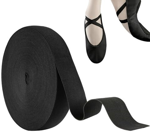 vcsjw Flache Gummibänder,6 Meter Gummiband 20mm,Gummiband Breit,Gummiband Schwarz,Gummiband Nähen,Hosengummi,Gummizugband für Hosenbund Nähen Taillenbänder Perückenherstellung