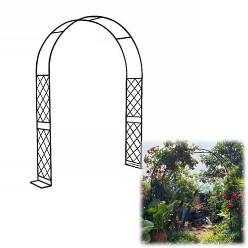 UZAMIRLEX Gartenbogen mit Metallrahmen, Gartenlaube for den Außenbereich – perfekt for Verschiedene Pflanzen(5.9'x7.5'/180cm x 230cm)