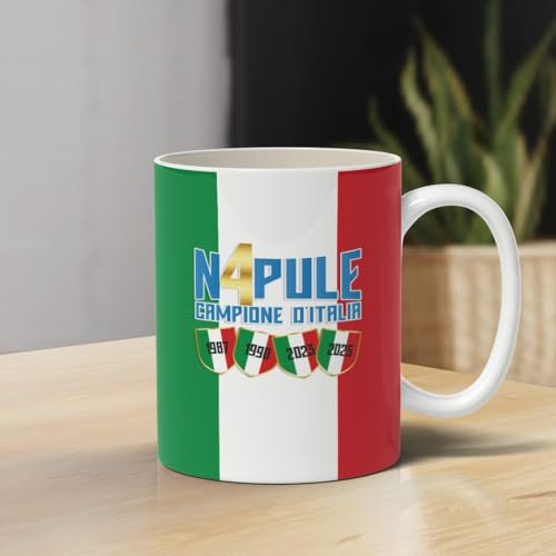 love print Tazza Napoli Campione, Stampa sublimatica quarto scudetto