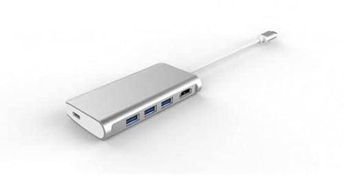 LMP USB-C Video Hub 5 Port, HDMI, 3X USB 3.0 (1x 1.5A), USB-C, 17101