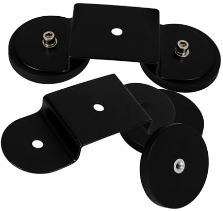 Support Noir Magnétique en LED Acier Lumineuse Barre Inoxydable | Voiture, Conception Robuste et Stable, Protection Sécurisée, Installation sans Perçage