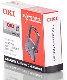 OKI 9002309 Schwarz Farbband - Farbband für Tintendrucker, ML380/385/3901/391/3390/3391, Schwarz, Punktmatrix, 24-Pin, 2000000 Zeichen, Schwarz)