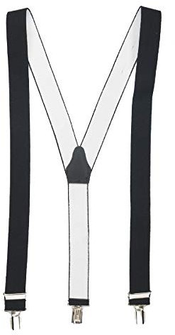 shenky Hosenträger schwarz | 3er Clips | 3,5cm Breite | verstellbar | Basic | Y-Form | elastisch | für Oktoberfest Fassnacht Karneval Hochzeit Arbeit Skihosen | Damen & Herren | Skihosenträger