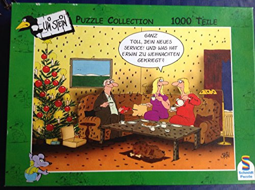 Uli Stein Puzzle Collection 1000 Teile Ganz toll, dein neues Service! Und was hat Erwin zu Weihnachten gekriegt?