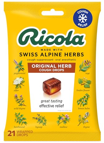 Ricola Cough Drops, Natural Herb , 21 Drops, 1 Count