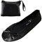 After Party Pumps® Black Sequin Size UK 5-6 Ladies Roll Up Shoes Sparkly Glitter