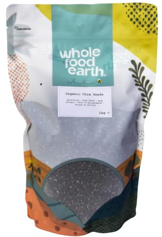 Wholefood Earth Bio-Chiasamen – 1 kg | Roh | GVO-frei | Vegan | Ballaststoffquelle | Zertifiziert biologisch