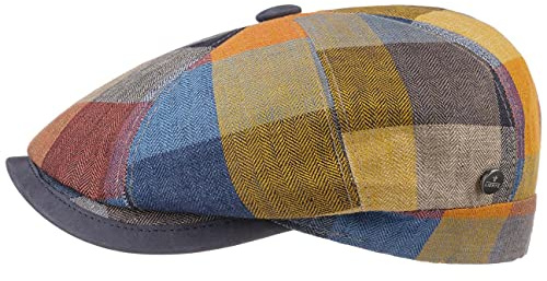 Lierys City Bic Flat Cap Leather Piping Made in Italy Men Summer